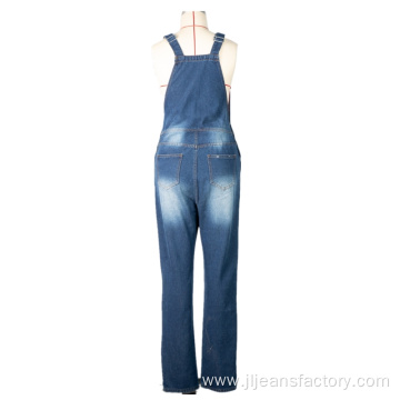 Wholesale Ladies Embroidered Bib Jeans